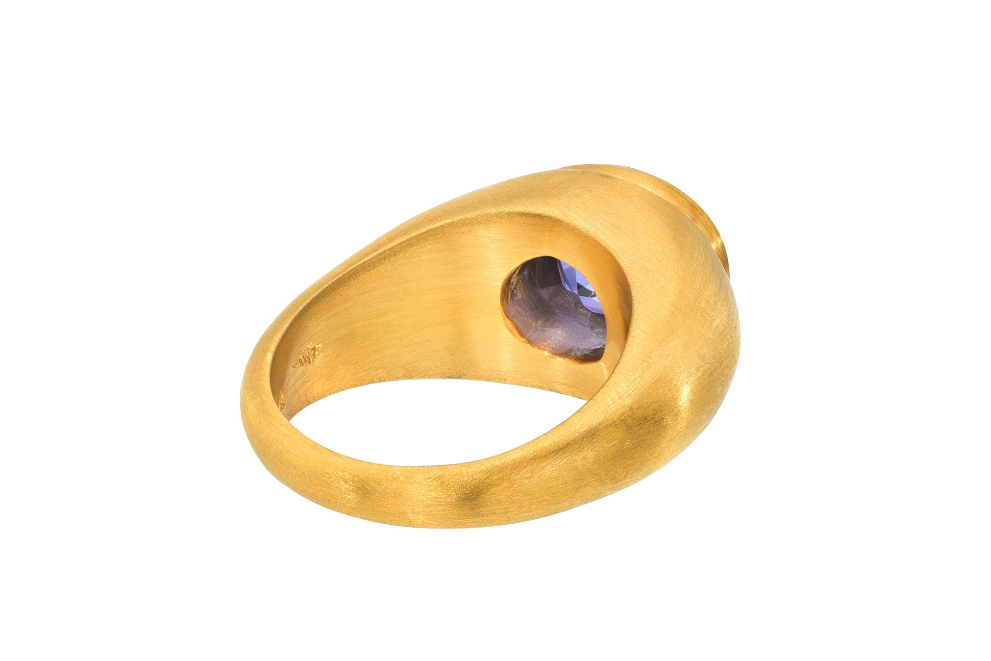 One Of A Kind Purple Sapphire Ziggurat Ring