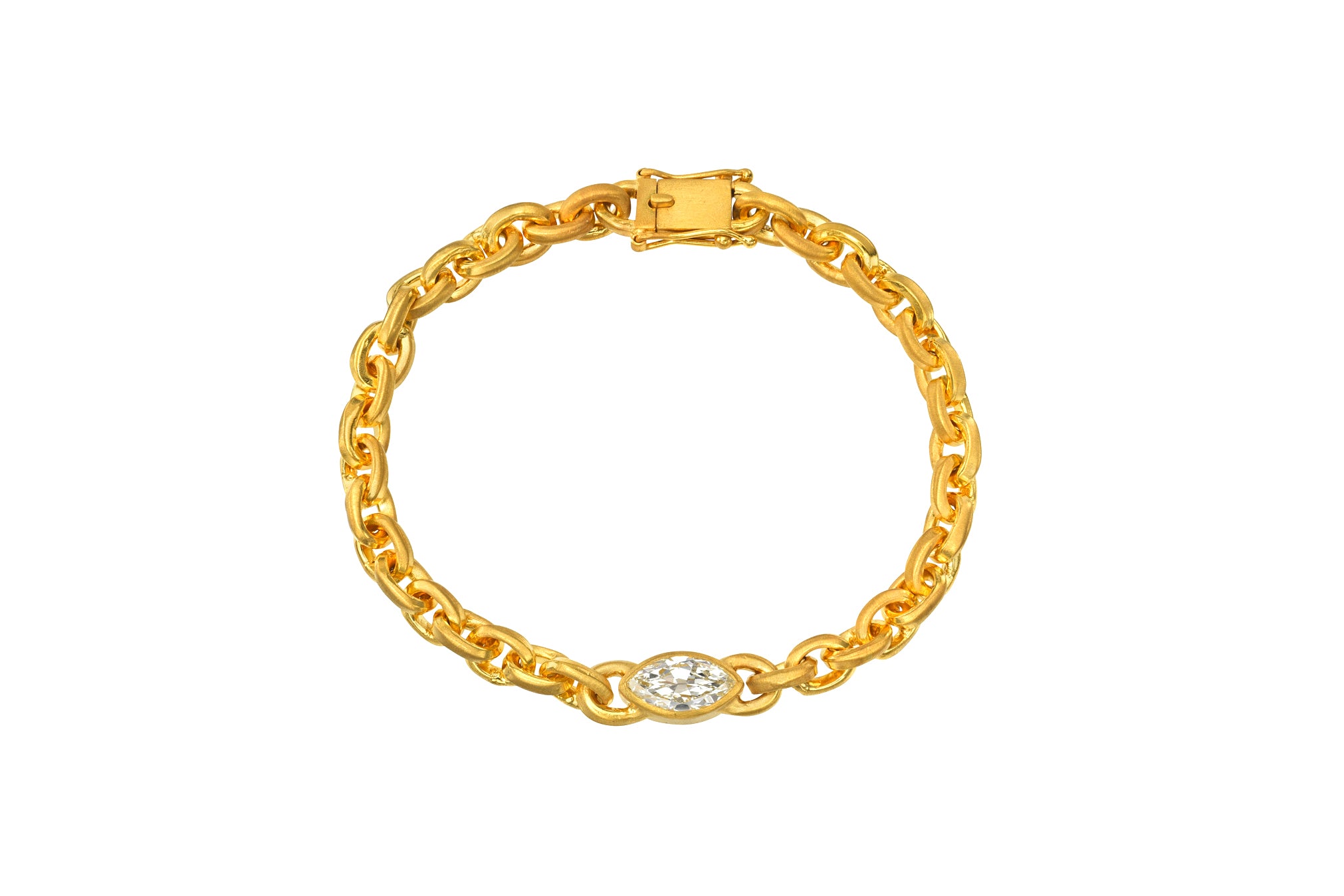darius jewels oversized signature chain bracelet old marquise diamond