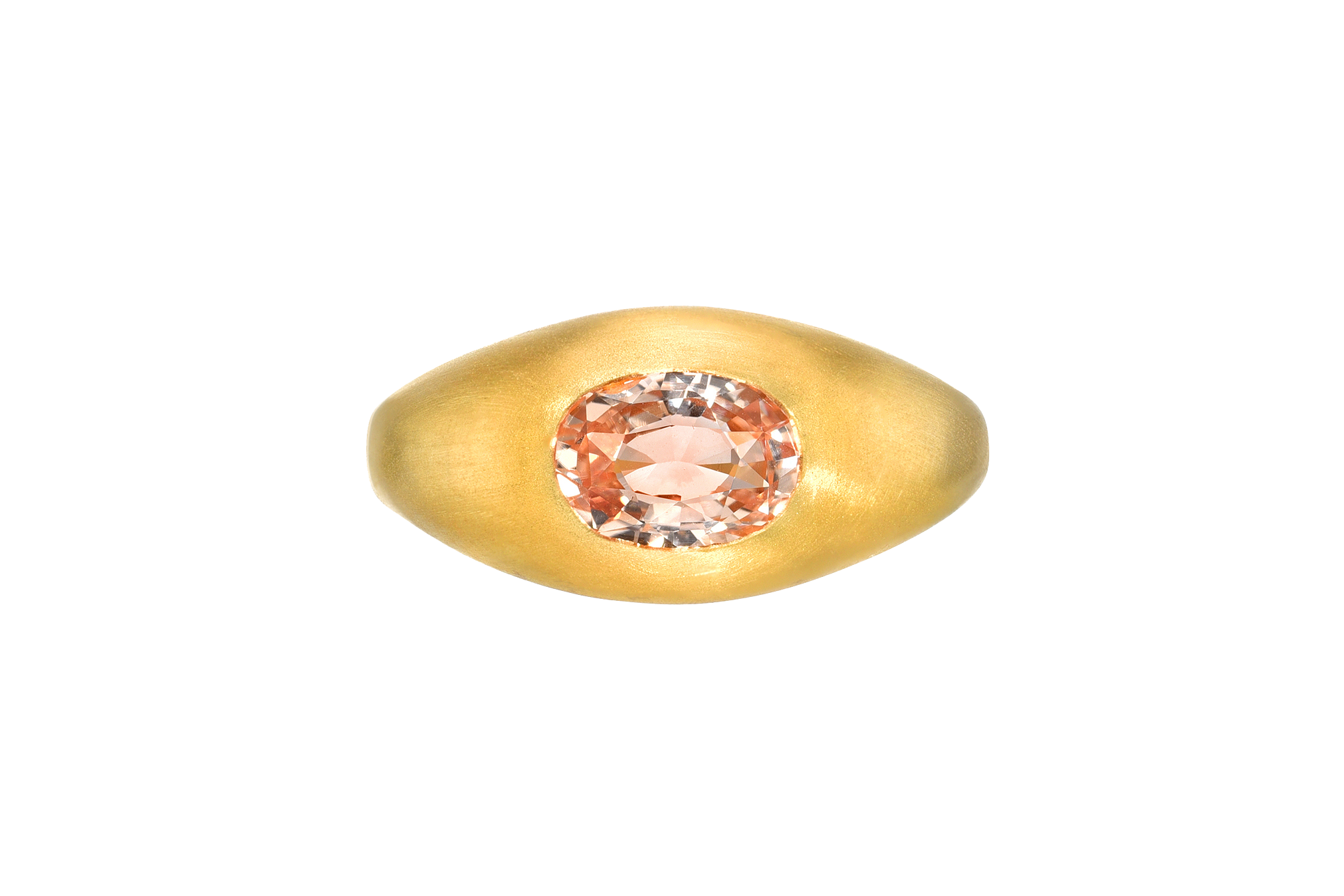 ONE OF A KIND PADPARADSCHA SAPPHIRE GEM SIGNET RING