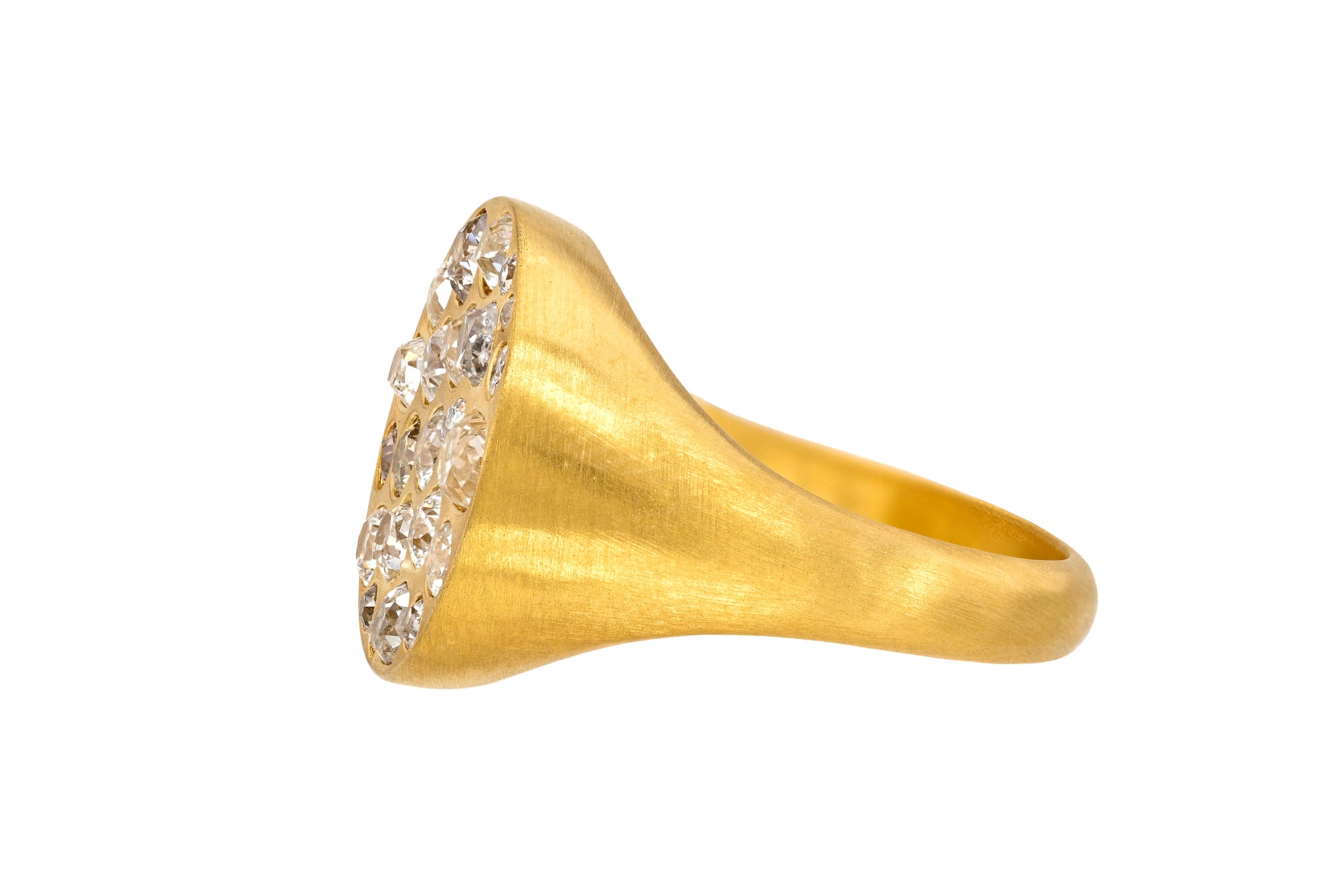 OVERSIZED DIAMOND SIGNET RING