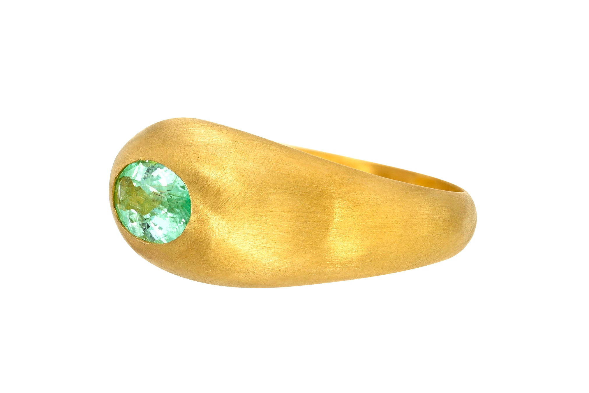 ONE OF A KIND PARAIBA TOURMALINE GEM SIGNET RING