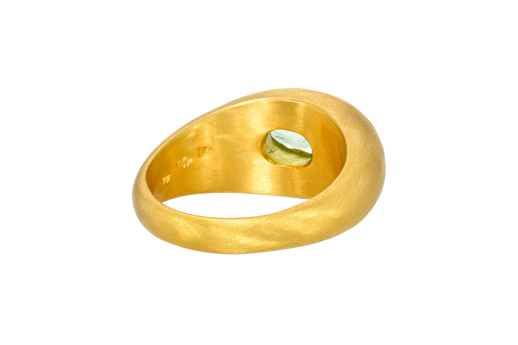 ONE OF A KIND PARAIBA TOURMALINE GEM SIGNET RING