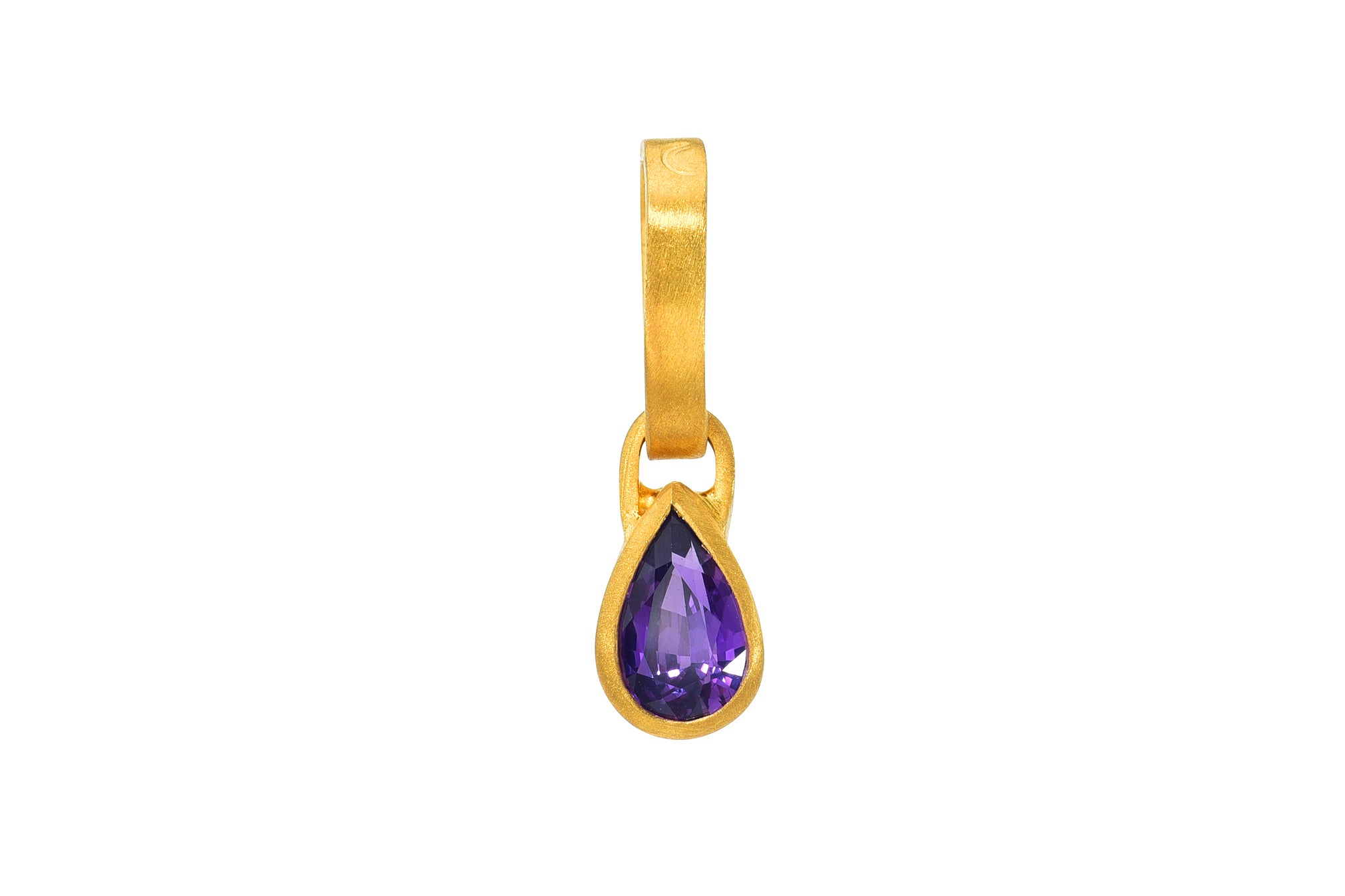 PEAR PURPLE SAPPHIRE PENDANT