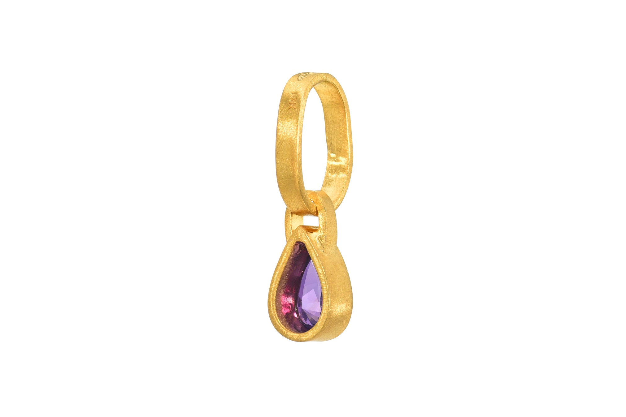 PEAR PURPLE SAPPHIRE PENDANT