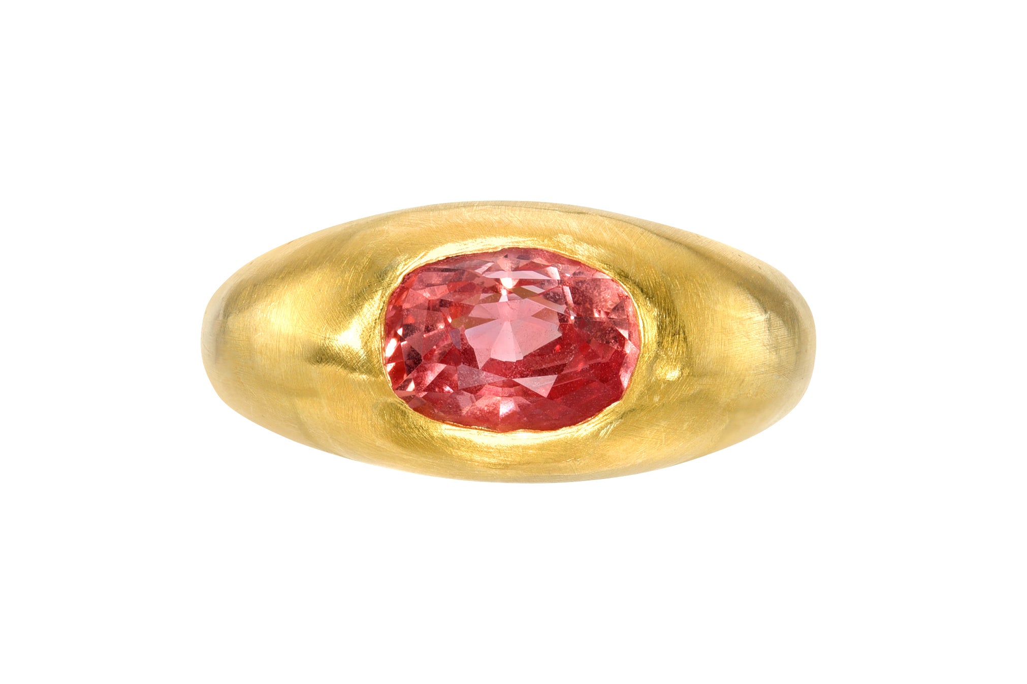 Darius Jewels Arielle Chiara Khonsary one of a kind padparadscha gem signet ring sapphire