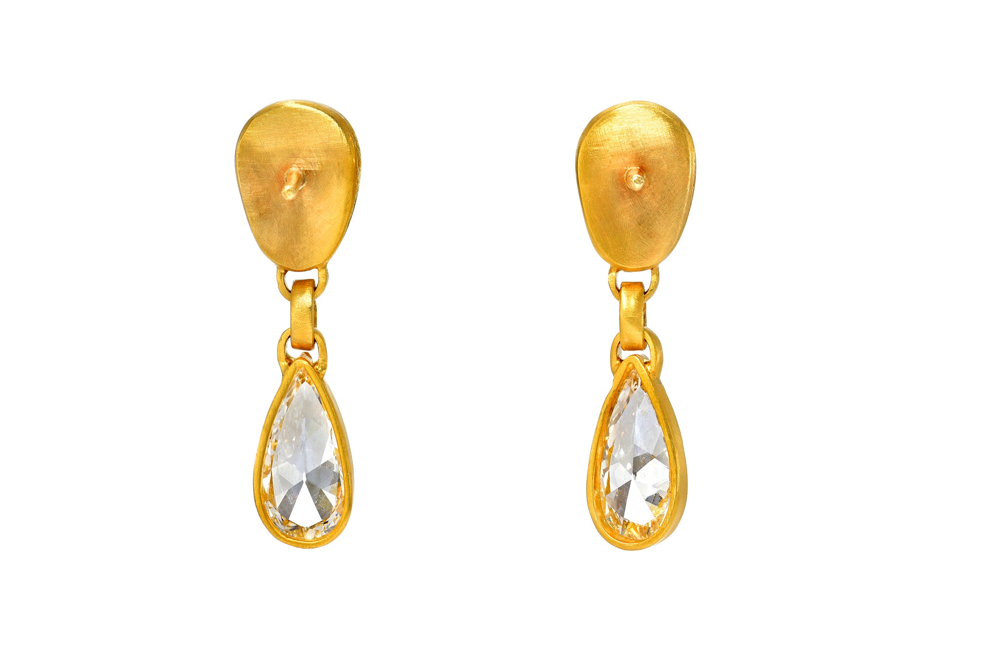 Darius Jewels one of a kind ruby cabochon pear diamond drop gem drop earrings darya Khonsary Arielle Chiara khonsary