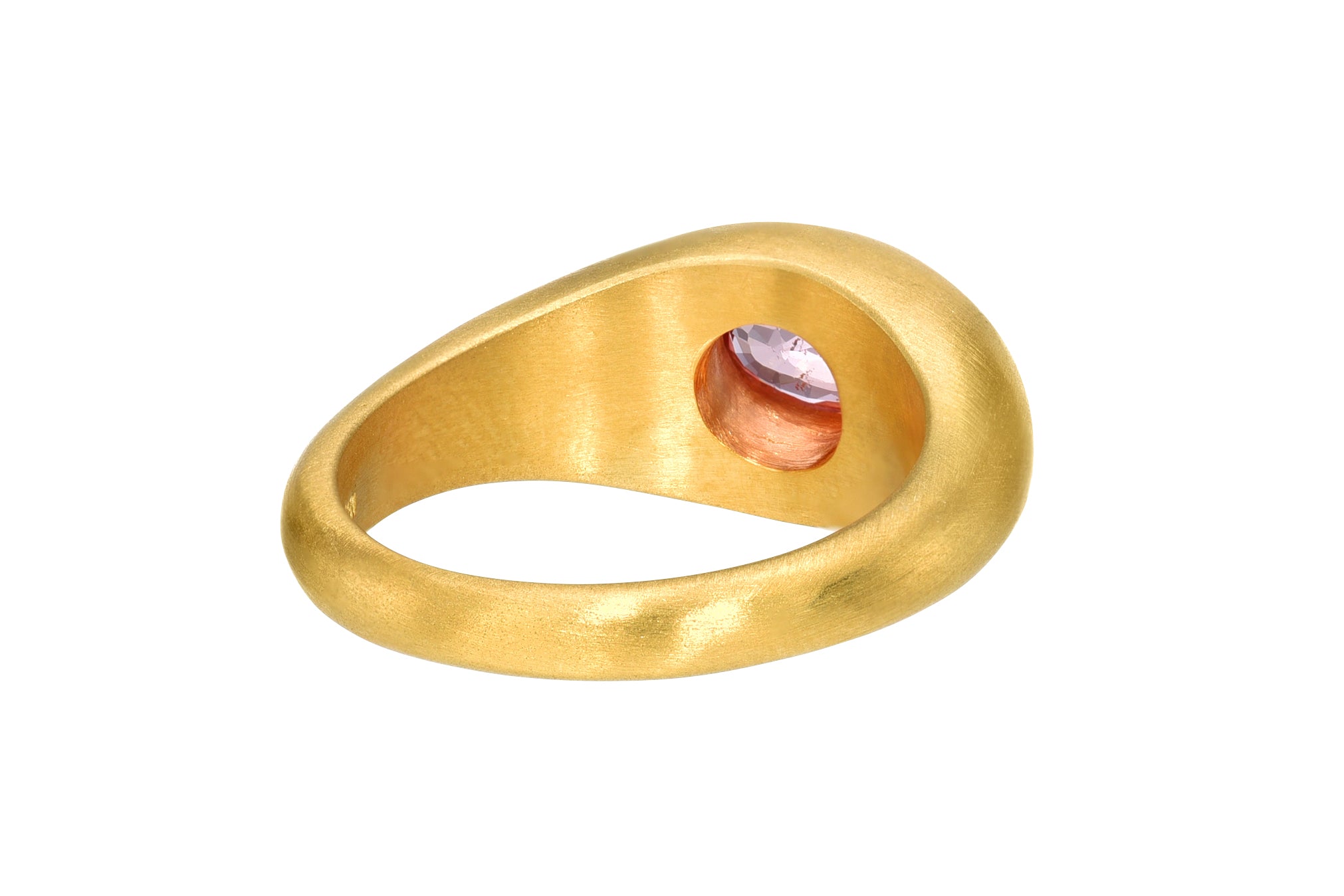 Darius Jewels one of a kind padparadscha sapphire gem signet ring