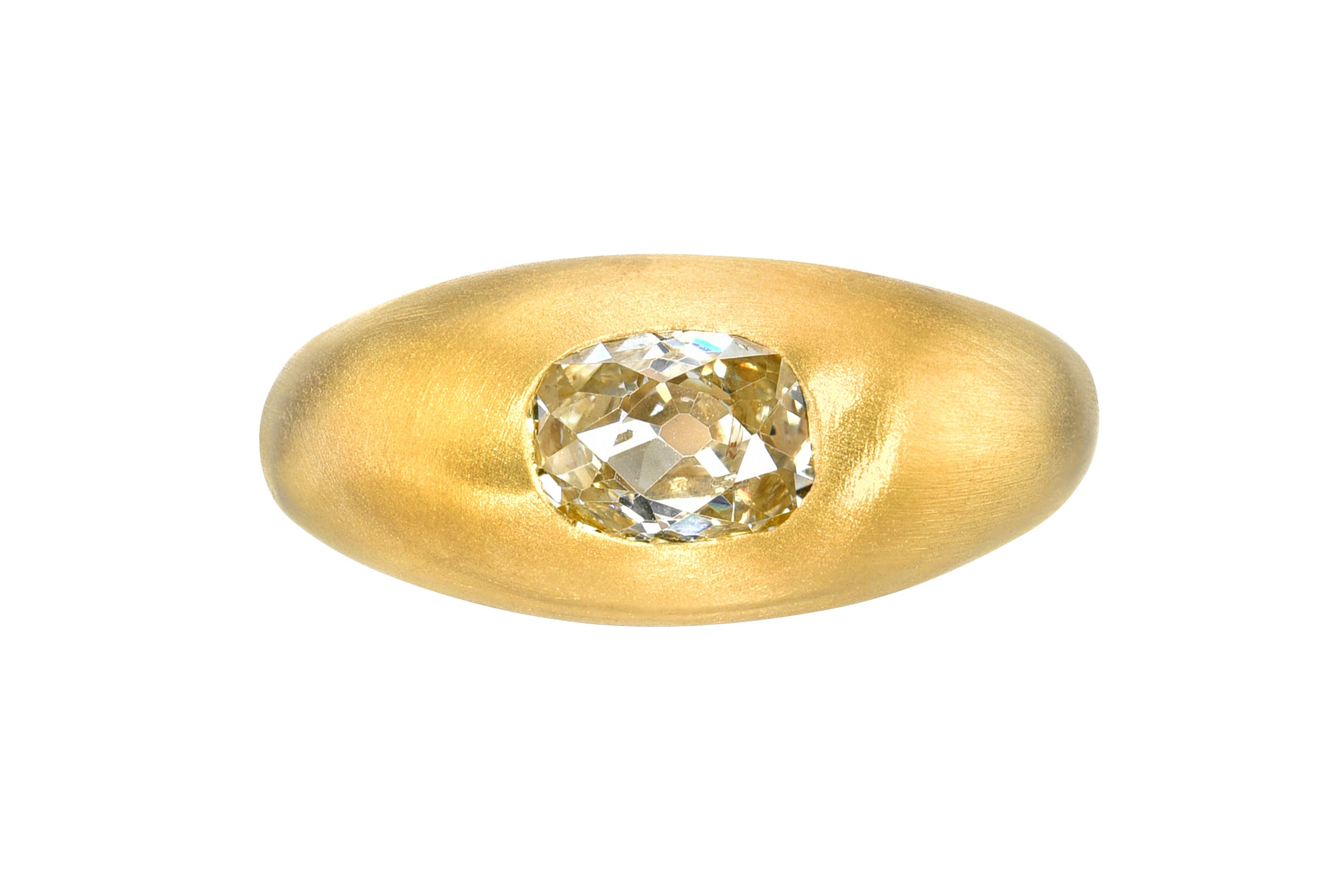 Darius Jewels antique old mine cut diamond gem signet ring