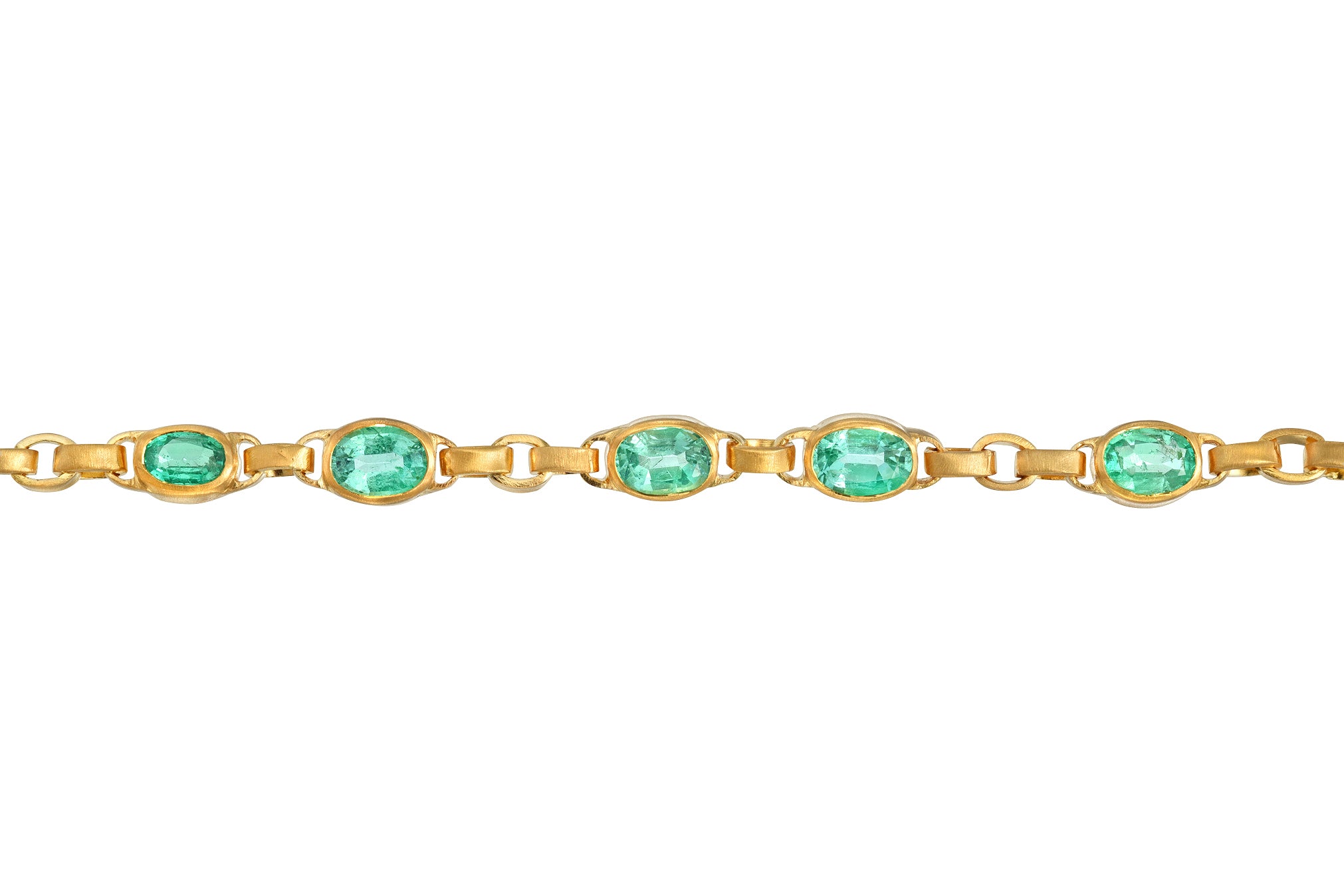 darius jewels darius khonsary mint emerald oval signature chain MUZO Emeralds 18k yellow gold
