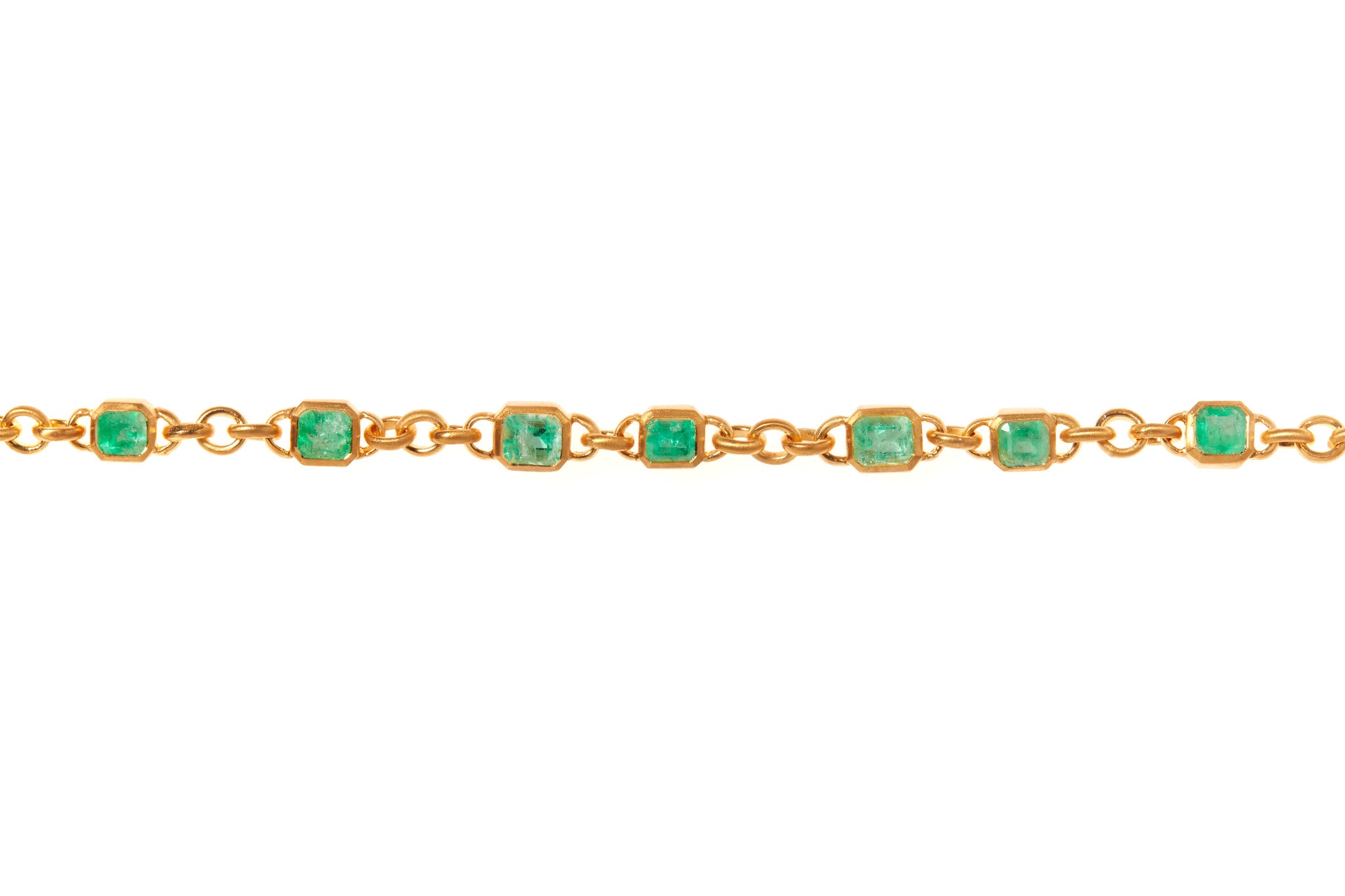 darius jewels Darius Khonsary jewelry 18k yellow gold mint emerald fairy chain bracelet